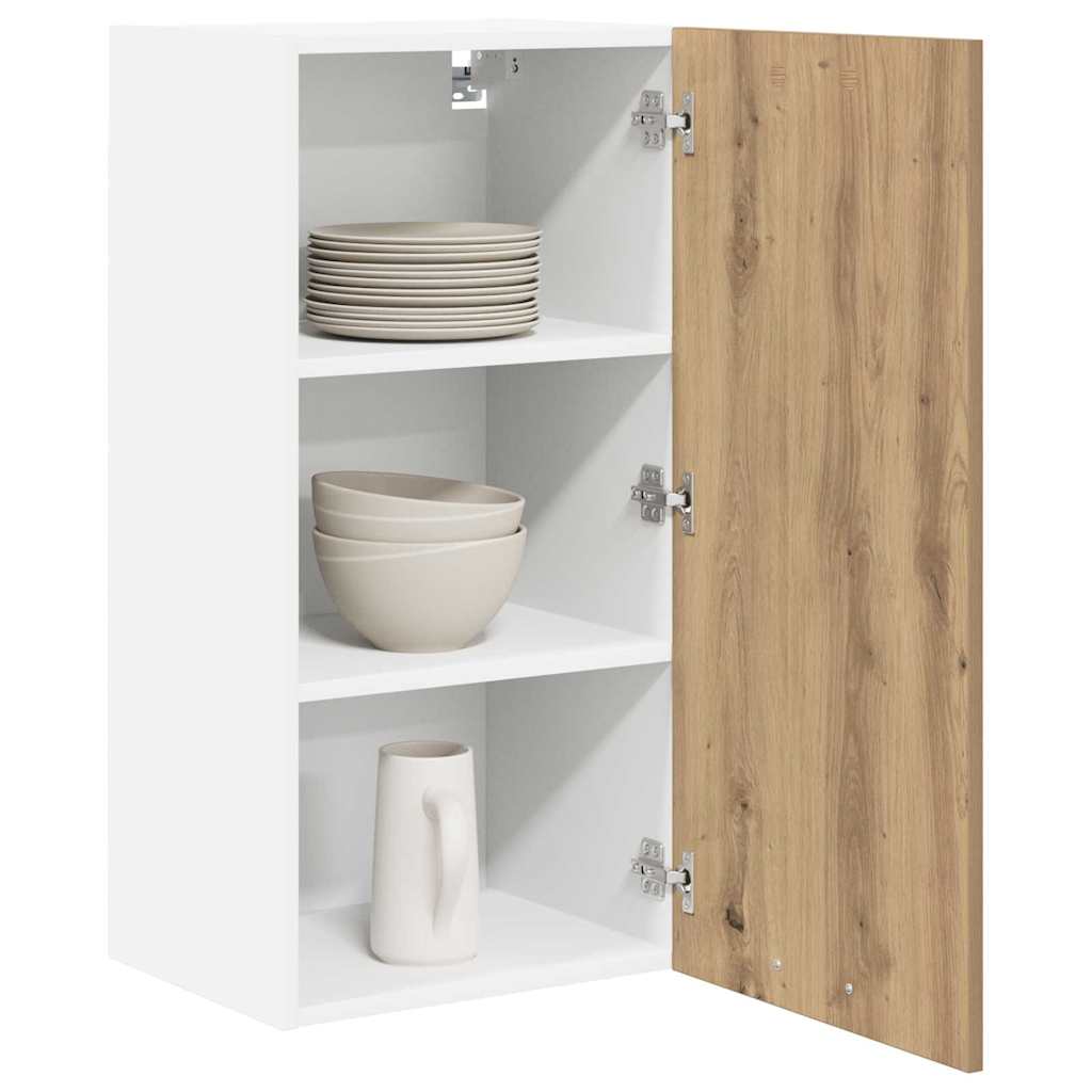 Hängeschrank Riga Artisan-Eiche und Weiß 40 x 31 x 80 cm